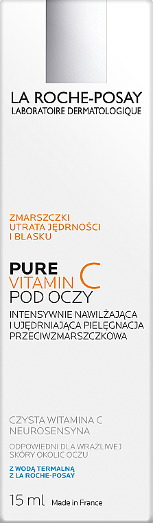 Pod oczy intensywnie nawilżająca i ujędrniająca pielęgnacja przeciwzmarszczkowa z czystą witaminą C - La Roche-Posay Pure Vitamin C Eyes — Zdjęcie N3