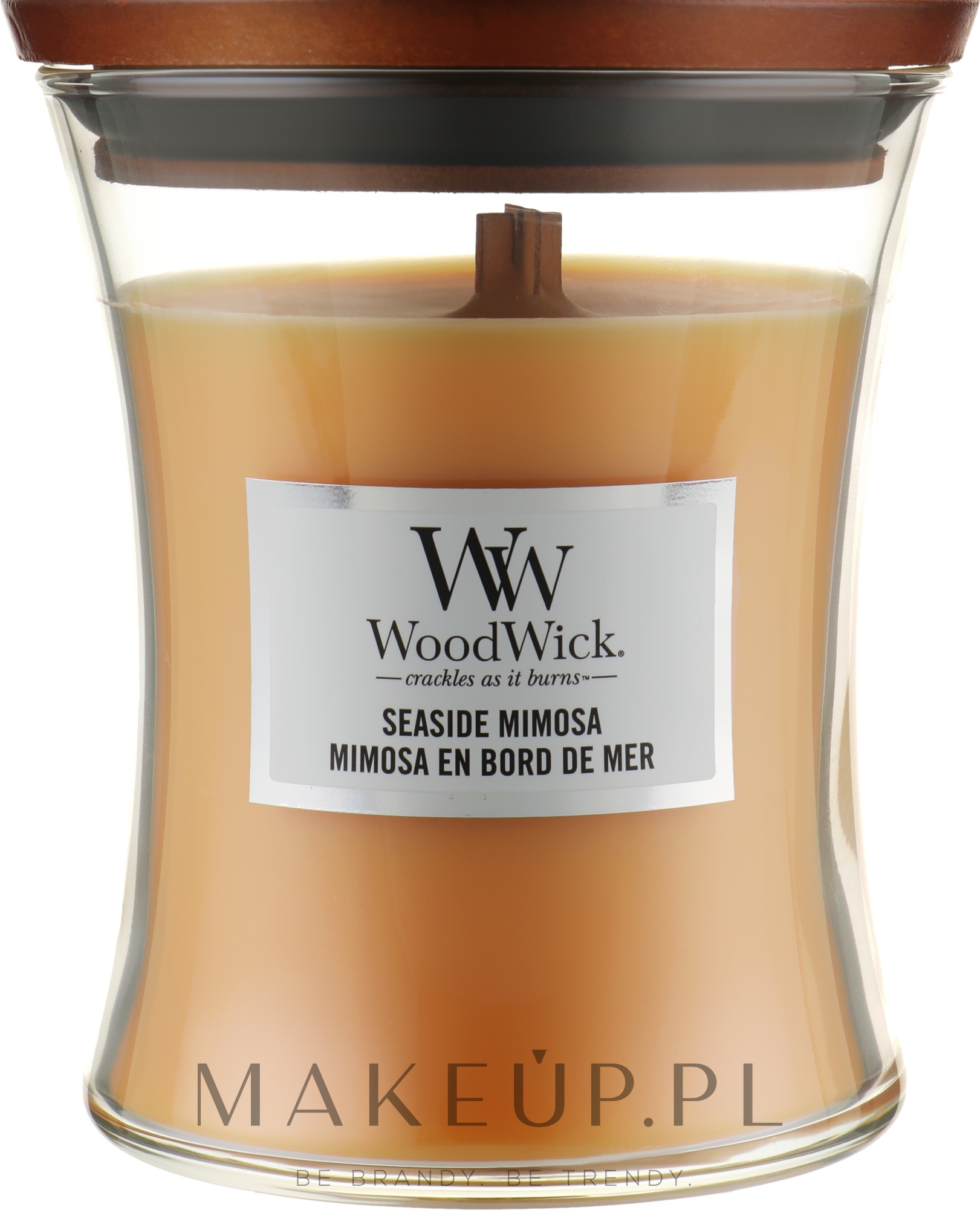 Świeca zapachowa w szkle - WoodWick Hourglass Candle Seaside Mimosa — Zdjęcie 275 g