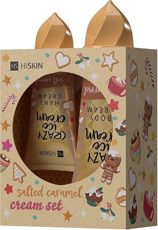 Zestaw - HiSkin Salted Caramel Cream Set (b/cr/200ml + h/cr/60ml) — Zdjęcie N1