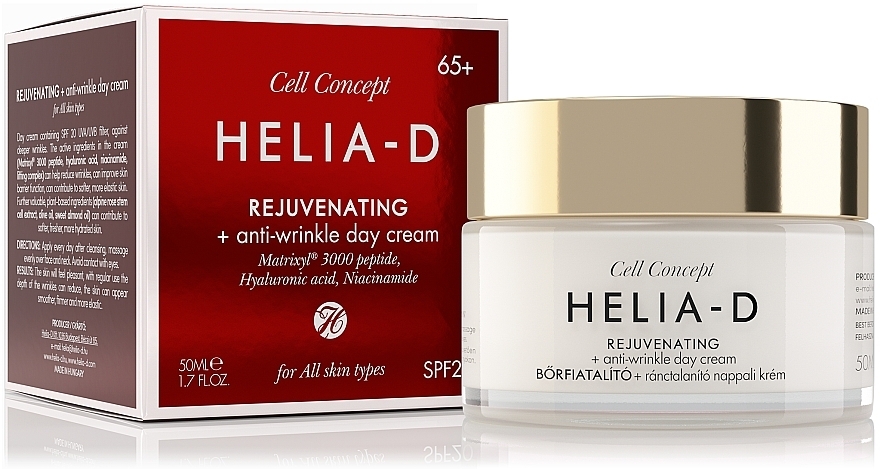 Przeciwzmarszczkowy krem do twarzy na dzień, 65+ - Helia-D Cell Concept Cream — Zdjęcie N2