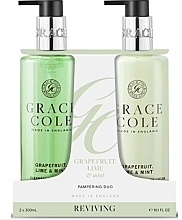 Zestaw - Grace Cole Grapefruit, Lime & Mint (h/wash/300ml + h/b/lot/300ml) — Zdjęcie N1