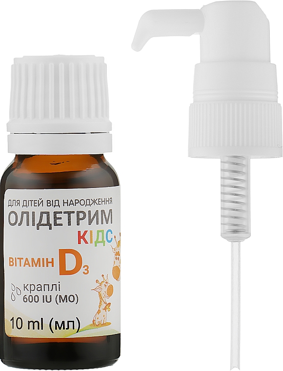 Suplement diety Witamina D3, dla dzieci, 600 mg w kroplach, 10 ml - Olidetrim
