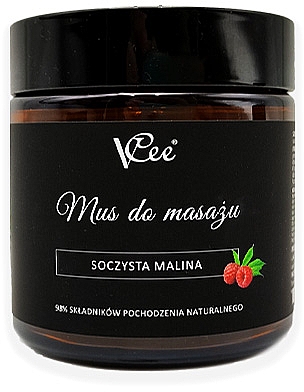 Mus do masażu Soczysta malina - VCee Juicy Raspberry Massage Mousse — Zdjęcie N1