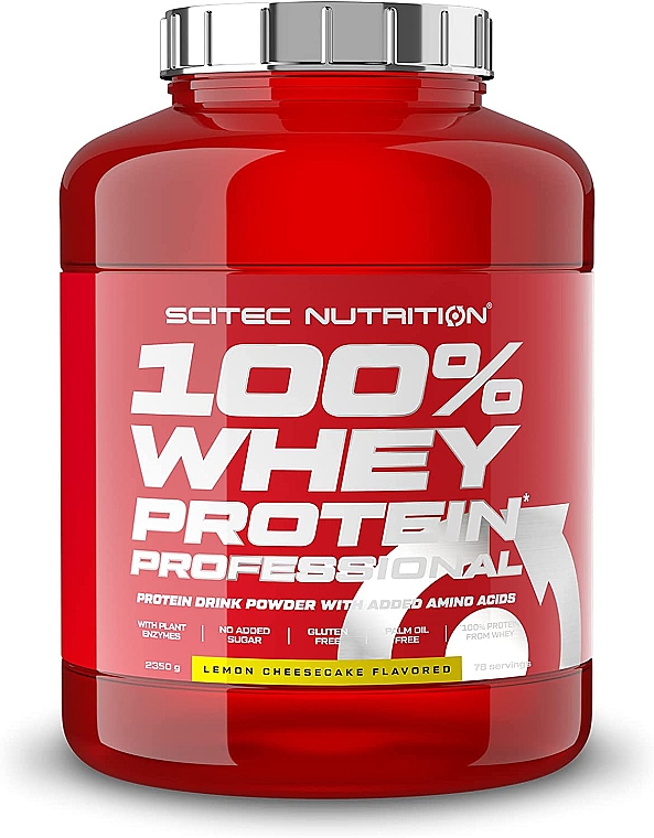 Naturalna odżywka białkowa - Scitec Nutrition 100% Whey Protein Professional Lemon Cheescake — Zdjęcie N2