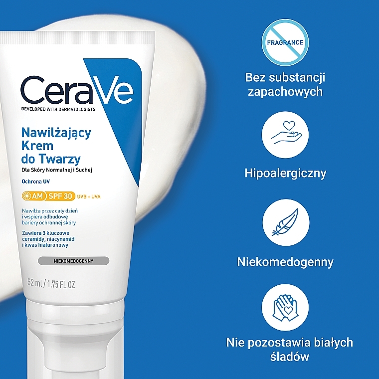 Nawilżający krem do twarzy SPF 30 - CeraVe Facial Moisturising Lotion — Zdjęcie N3