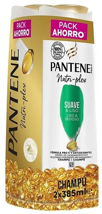Zestaw dla mężczyzn - Pantene Pro-V Soft & Smooth Shampoo (shmp/2x385ml) — Zdjęcie N1