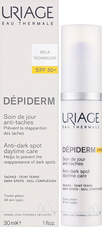 Krem na dzień przeciw przebarwieniom - Uriage Depiderm Anti-Dark Spot Day Care SPF50+ — Zdjęcie N2