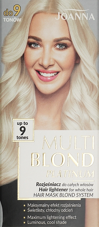 Rozjaśniacz do włosów - Joanna Multi Blond Platinum 9 Tones — Zdjęcie N1