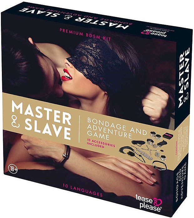 Zestaw do gry erotycznej, lampart - Tease & Please Master & Slave Bondage Game Panterprint — Zdjęcie N1