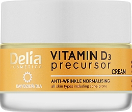 Krem przeciwzmarszczkowo-normalizujący z witaminą D3 - Delia Vitamin D3 Precursor Day Cream — Zdjęcie N1