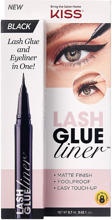Klej do rzęs i eyeliner 2 w 1 - Kiss Lash Glue Liner — Zdjęcie N1