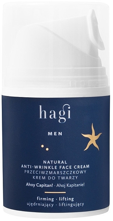 Przeciwzmarszczkowy krem ​​do twarzy dla mężczyzn - Hagi Men Natural Anti-Wrinkle Face Cream Ahoy Captain — Zdjęcie N1