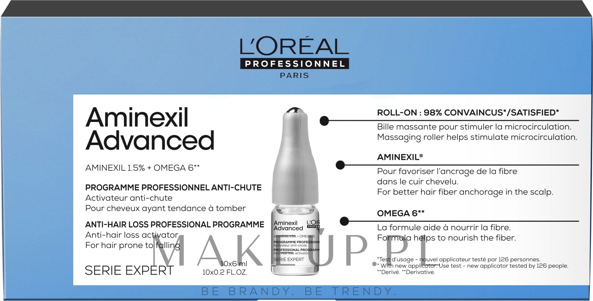 Ampułki przeciw wypadaniu włosów - L'Oreal Professionnel Serie Expert Aminexil Advanced — Zdjęcie 10 x 6 ml