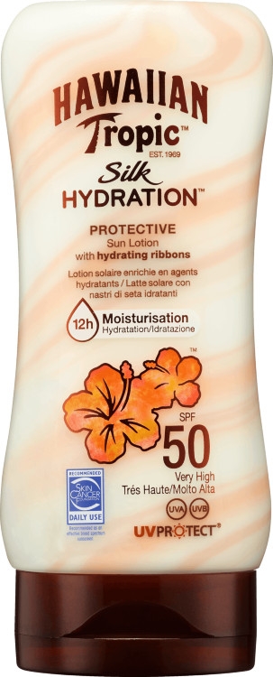 Nawilżający balsam przeciwsłoneczny - Hawaiian Tropic Silk Hydration Lotion SPF50 — Zdjęcie N1