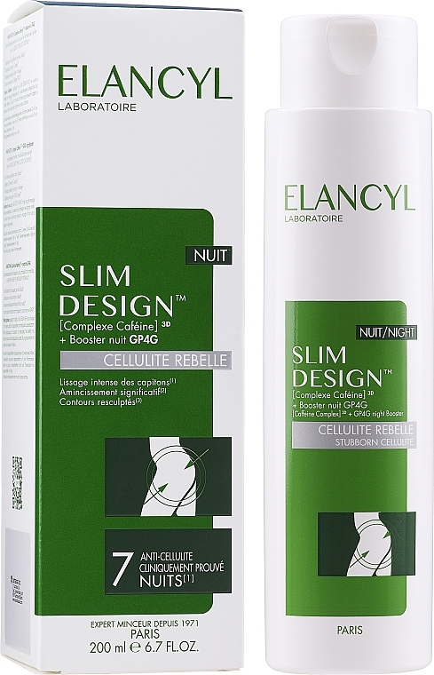 PRZECENA! Liftingujący koncentrat antycellulitowy z kofeiną i kompleksem 3D - Elancyl Slim Design Night Stubborn Cellulite * — Zdjęcie N2