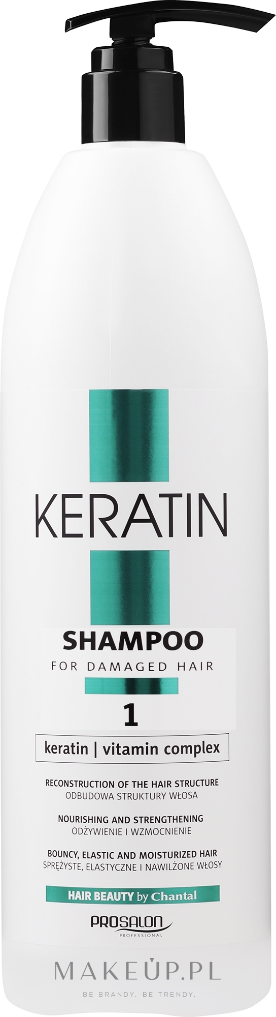 Keratynowy szampon do włosów zniszczonych - Prosalon Keratin Hair Repair — Zdjęcie 1000 g