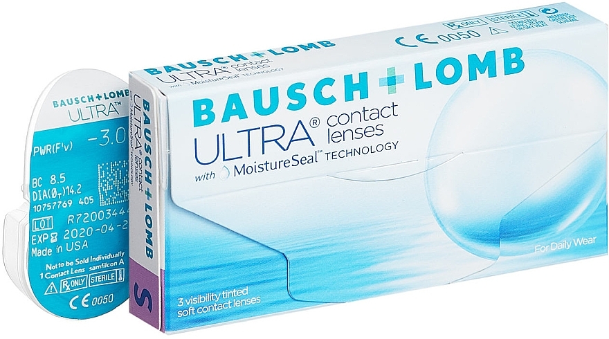 PRZECENA! Soczewki kontaktowe, krzywizna 8,5 mm, 3 szt. - Bausch + Lomb ULTRA® * — Zdjęcie N1