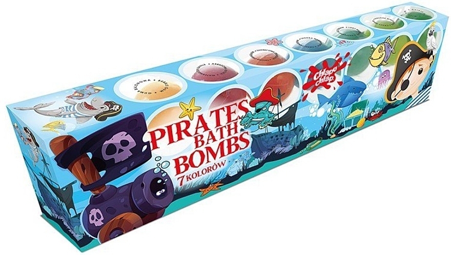 PRZECENA! Zestaw bomb do kąpieli - Chlapu Chlap Pirates Bath Bombs (b/bomb/7x50g) * — Zdjęcie N1