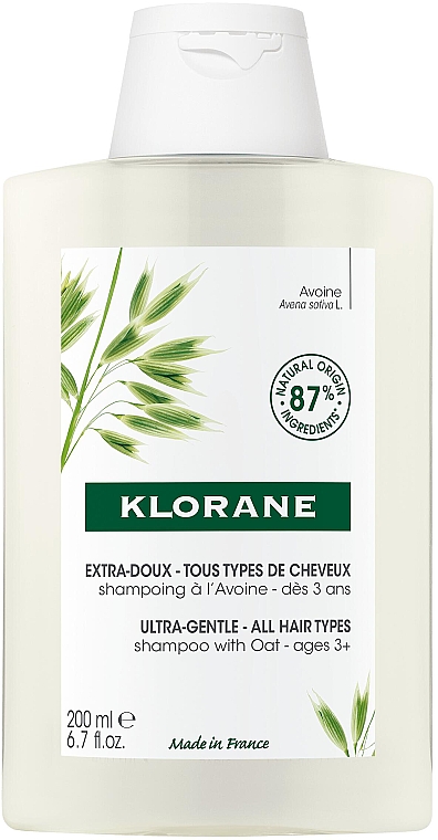 Delikatny szampon do włosów z mleczkiem owsianym - Klorane Gentle Shampoo With Oat Milk — Zdjęcie N1