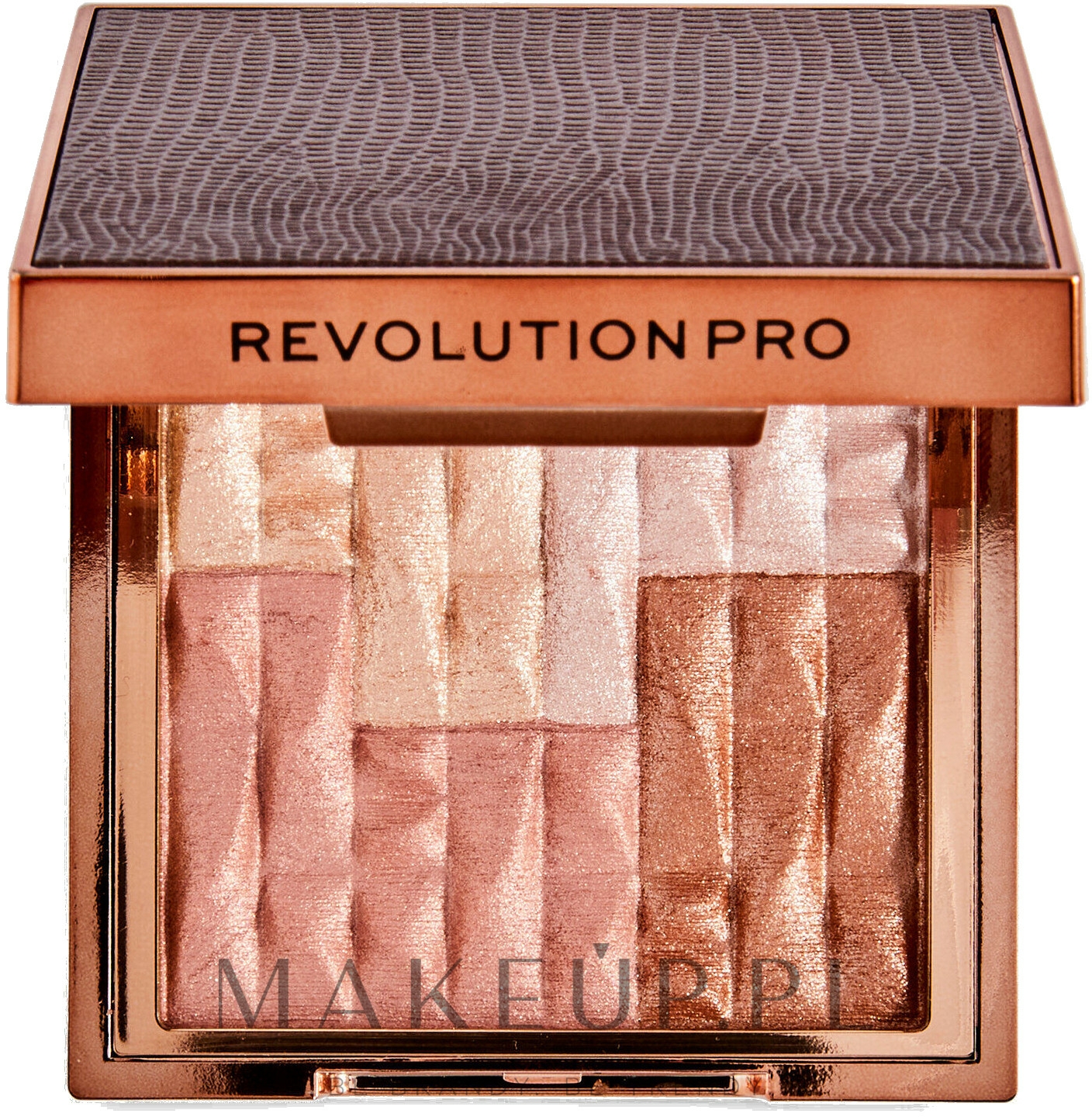 Paleta bronzerów i rozświetlaczy - Revolution Pro Goddess Glow Shimmer Brick Bronzer — Zdjęcie Afterglow