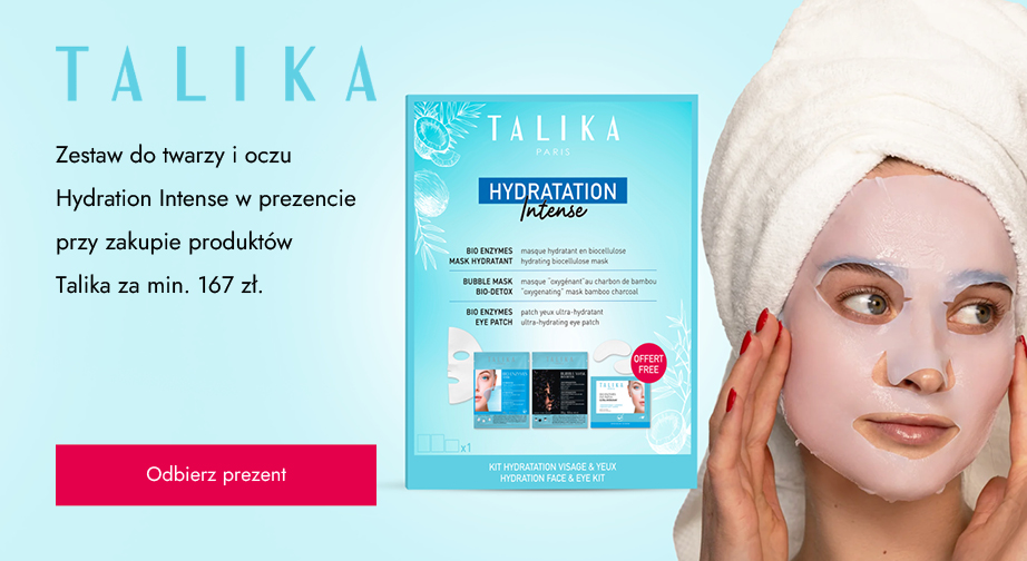 Przy zakupie produktów Talika za min. 167 zł otrzymasz w prezencie zestaw do twarzy i oczu Hydration Intense.