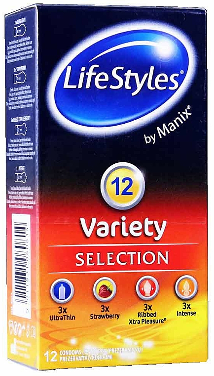 Prezerwatywy, 12 szt. - LifeStyles Variety — Zdjęcie N1
