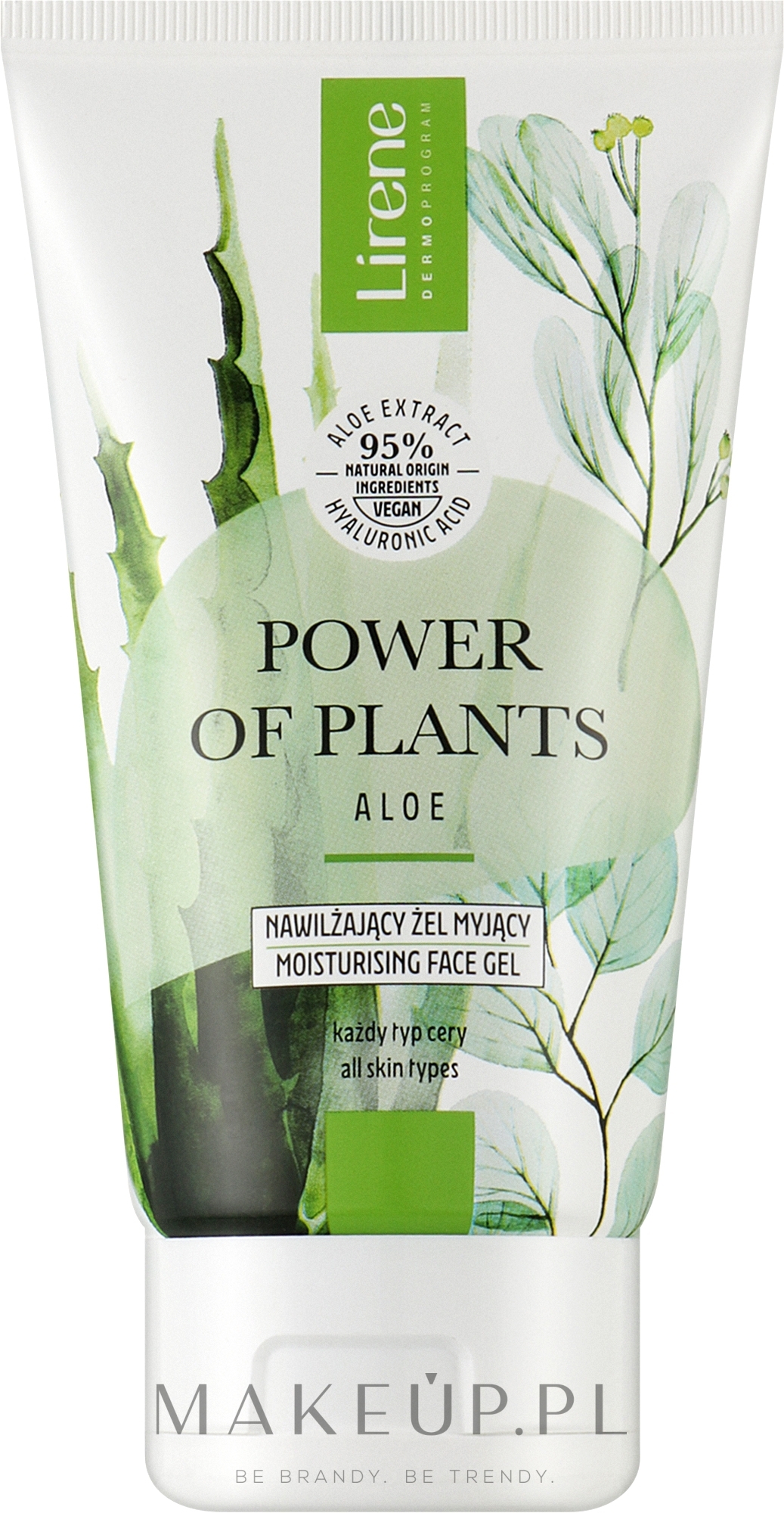 Nawilżający żel do mycia twarzy - Lirene Power Of Plants Aloes Moisturizing Washing Gel — Zdjęcie 150 ml
