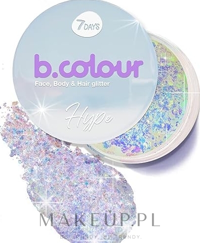 Brokat do twarzy, ciała i włosów - 7 Days B.Colour Face, Body & Hair Glitter — Zdjęcie Hype