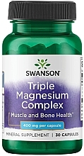 Kup Suplement diety Kompleks magnezu, 400 mg, 30 kapsułek - Swanson Triple Magnesium Complex