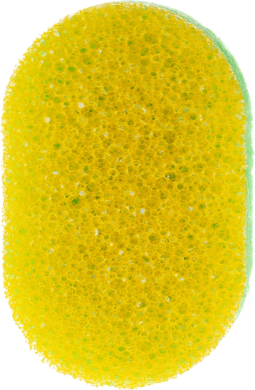 Gąbka kąpielowa 30451, żółto-zielona - Top Choice — Zdjęcie N2