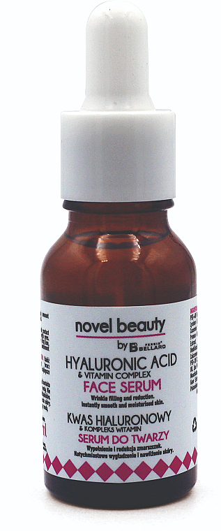 Serum do twarzy z kwasem hialuronowym i kompleksem witamin - Fergio Bellaro Novel Beauty Face Serum — Zdjęcie N1