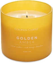 Kup Świeca zapachowa z trzema knotami - Colonial Candle Scented With Three Wicks Gold en Amber