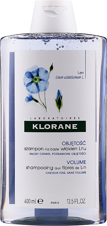 Szampon na bazie włókien lnu do włosów cienkich - Klorane Shampoo With Flax Fiber — Zdjęcie N1