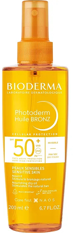 Suchy olejek ochronny - Bioderma Photoderm Bronz Dry Oil SPF 50+ — Zdjęcie N2