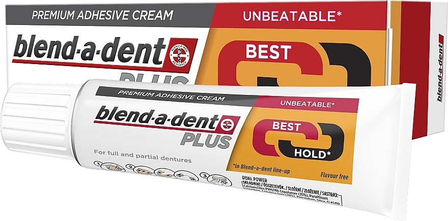 Krem do mocowania protez - Blend-A-Dent Premium Adhesive Cream Plus Dual Power Light Mint