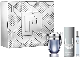 Paco Rabanne Invictus - Zestaw (edt 100 ml + deo 150 ml+ edt 10 ml) — Zdjęcie N1