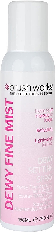 Spray utrwalający makijaż - Brushworks Dewy Fine Mist Setting Spray — Zdjęcie N2