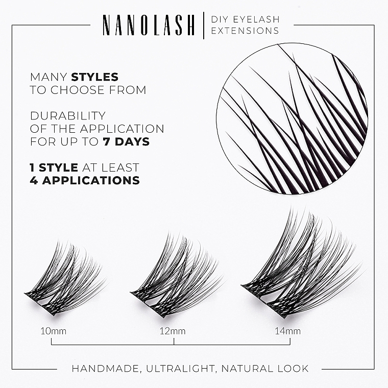 Sztuczne rzęsy - Nanolash Diy Eyelash Extensions Divine — Zdjęcie N8