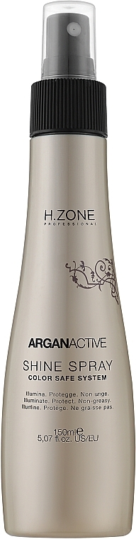Nabłyszczający spray do włosów z olejem arganowym - H.Zone Argan Active Shine Spray — Zdjęcie N1