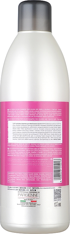 Szampon do włosów farbowanych z ceramidami, jagodami goji i olejem monoi - Parisienne Evelon Pro Color System Post Color Shampoo — Zdjęcie N2