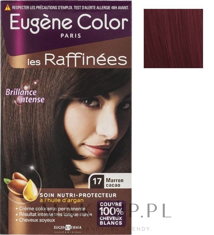 PRZECENA! Odporna farba bez amoniaku do włosów - Eugene Perma Eugene Color Les Raffinees * — Zdjęcie 55 - Marron Acajou