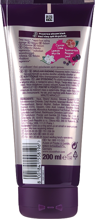 Odżywka do włosów zniszczonych - Aussie SOS Kiss of Life Hair Conditioner — Zdjęcie N8