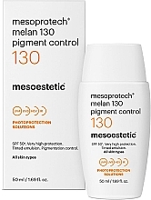 Koloryzująca emulsja antypigmentacyjna SPF 50+ - Mesoestetic Mesoprotech Melan 130+ Pigment Control SPF 50+ — Zdjęcie N1