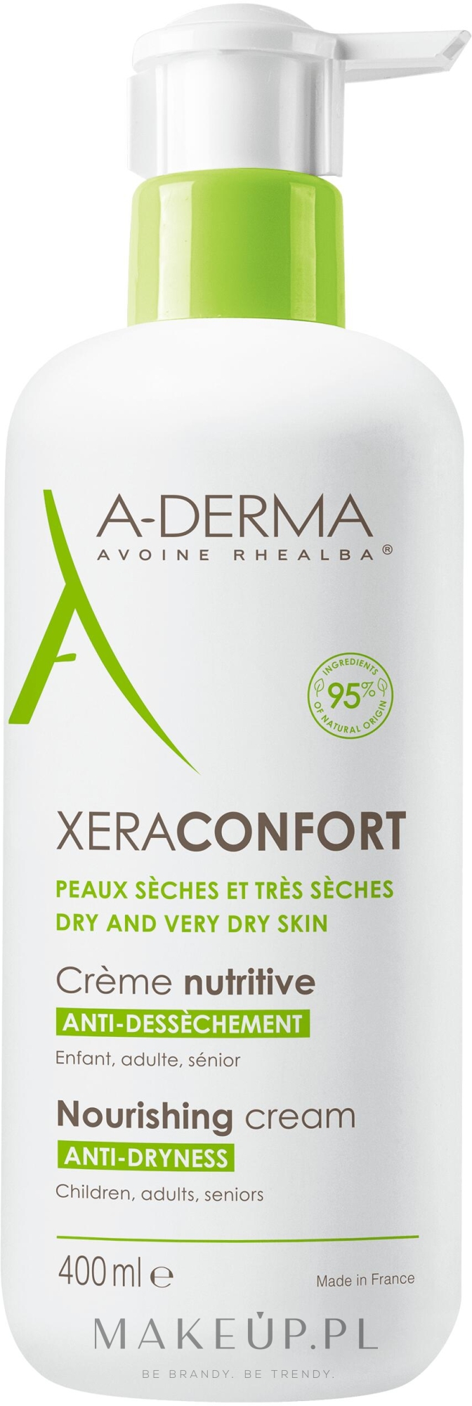Odżywczy krem do twarzy i ciała przeciw przesuszaniu skóry twarzy i ciała - A-Derma Xera-Mega Confort Nourishing Anti-Dryness Cream — Zdjęcie 400 ml