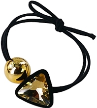 Gumka do włosów z elementem ozdobnym, złoty trójkąt - Lolita Accessories — Zdjęcie N1