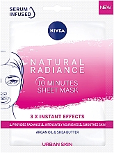 10-minutowa maska w płachcie do twarzy - Nivea Urban Skin Natural Radiance — Zdjęcie N1