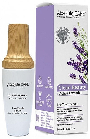 Serum do twarzy - Absolute Care Clean Beauty Active Lavender Pro Young Serum — Zdjęcie N1