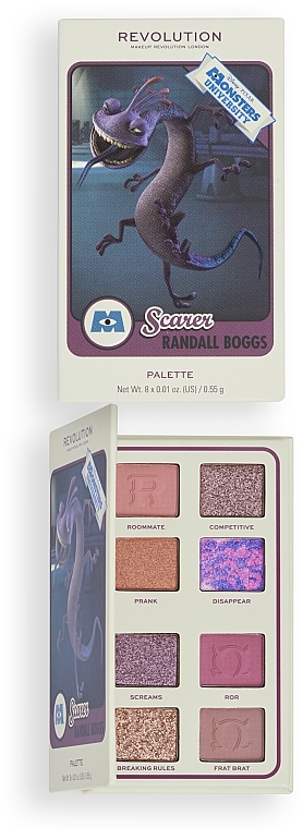 Paleta cieni do powiek - Makeup Revolution x Monsters University Card Palette Randall Scare — Zdjęcie N4
