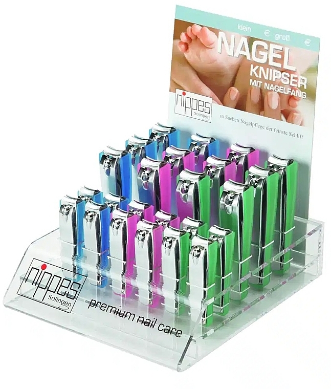 Obcinacz do paznokci, 24 szt. - Nippes Solingen Premium Nail Care N559 Display Mix Color — Zdjęcie N1