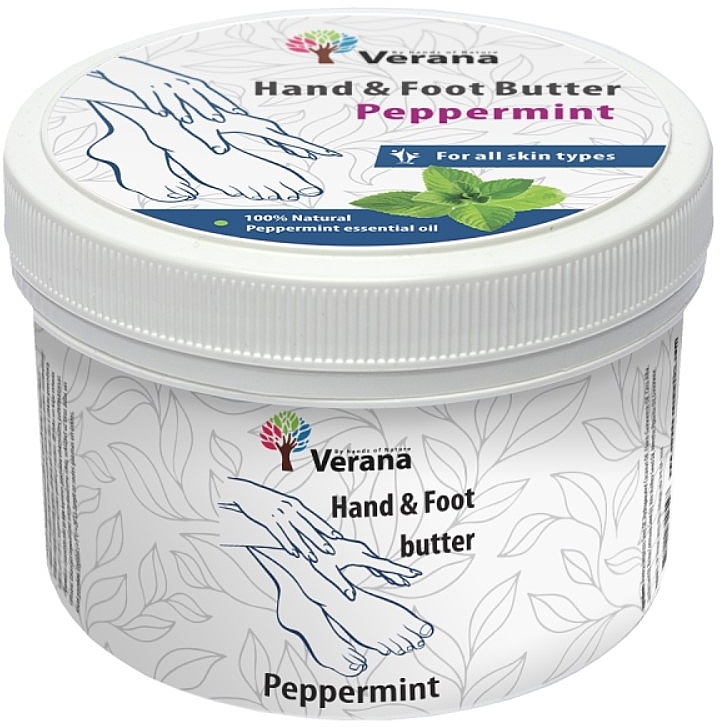 PRZECENA! Masło do rąk i stóp Mięta Pieprzowa - Verana Hand & Foot Butter Peppermint * — Zdjęcie N1